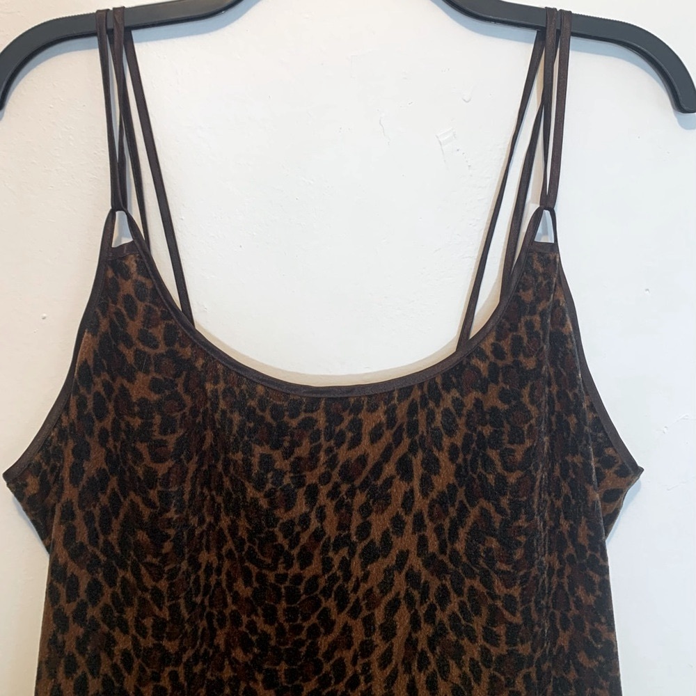 Vintage California Dynasty Velvet Leopard Chemise Lingerie - Picture 3 of 8